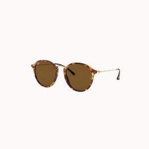 Ray Ban Round Fleck in Brown Havana with Gold.
